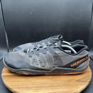 Merrell Trail Glove 5 Men's Size 13 Vibram Barefoot Running Shoes Gray Black